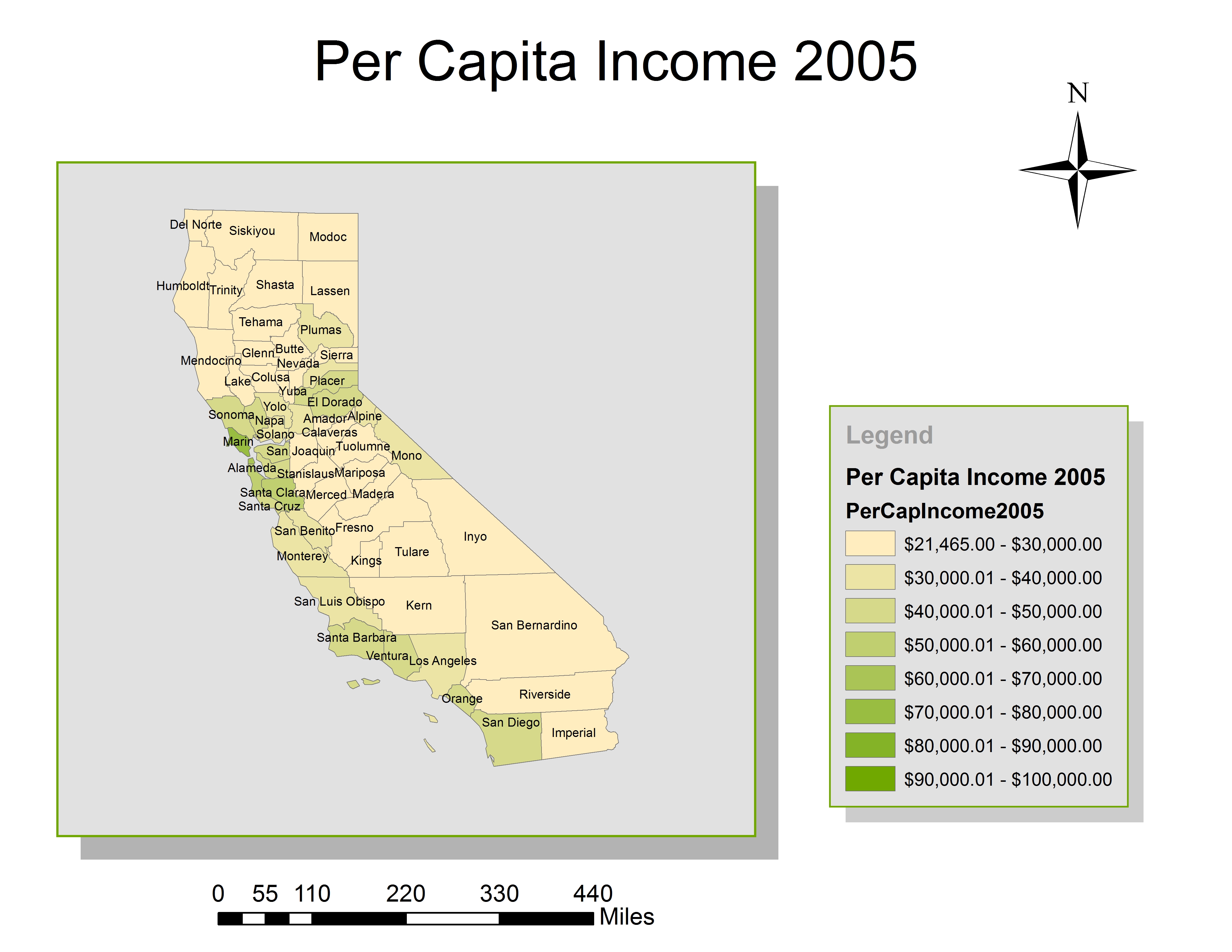 Per Capita Income 2005